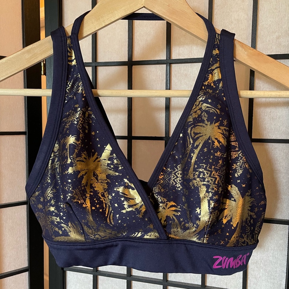 Zumba Multi Way V Bra, Size Large, New no tags